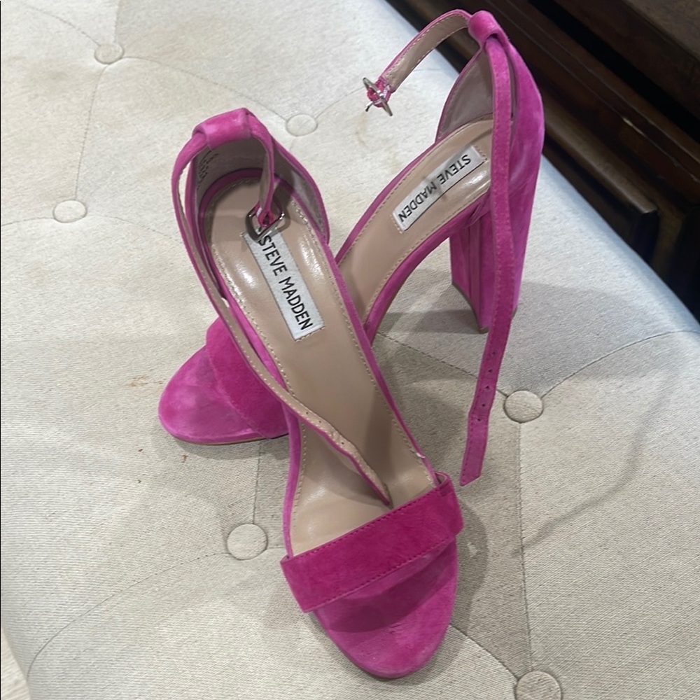 Steve Madden Pink High Heels with Ankle Strap